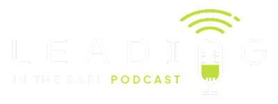 Leading in the Dark podcast cover art with host Nick Akers