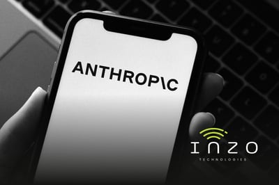 A mobile phone with the Anthropic logo on the screen