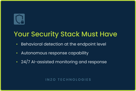 List of three requirements for modern SMB security stacks