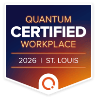Award badge of 2026 Quantum Certified Workplace in St. Louis