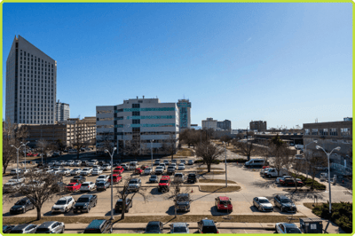 Aerial shot of downtown Wichita, Kansas